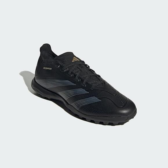 NWT adidas mens League Turf Sneaker, Black/Carbon/Gold Metallic-SZ 8 - Picture 4 of 6